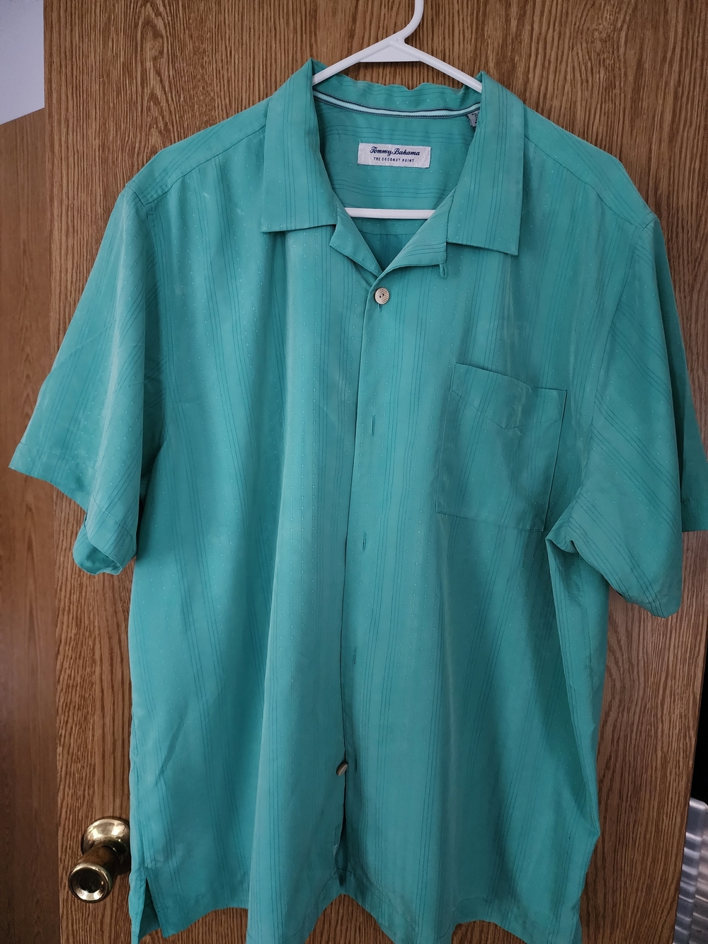 Tommy Bahama Mint Green Short-Sleeve Camp Button-Down Shirt